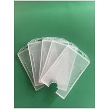 Dikey 5 Li Yaka Kartı Kart Koruyucu Açık Gri
