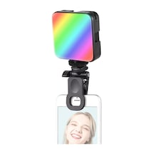 Andoer W64rgb Mini Cep Telefonu Klipsli Rgb Video Işığı Siyah Siyah