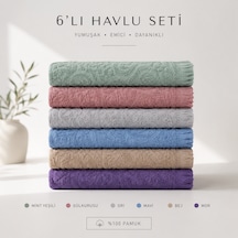 'lı Pamuklu Mutfak Havlusu Seti 30x50 Cm Kurulama Bezi El Havlusu Yüksek Su Emici Yumuşak Dokulu Mor