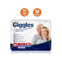 Giggles Yetişkin Bel Bağlamalı Hasta Bezi Medium - 30 Adet M