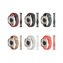 Watch 38mm Kordon Yeni Seri 2023 Krd-02 Uyumlu Strap Kayış Clo- Turuncu