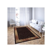 Vicenza Makinede Yıkanabilir Kaymaz Taban Dekoratif Modern Mutfak Yolluk Koridor Ve Salon Halısı Kahverengi