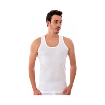 Tutku Erkek Beyaz Ribana Esnek Askılı Atlet 6'lı Paket Model No-0102 001