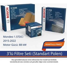 Netparset Ford Mondeo 1.5tdci 2015-2022 Bosch 3'lü Filtre Seti