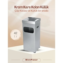 Palex Kare Kolon Küllük - Kare Bahçe Çöp Kovası - Bahçe Küllük