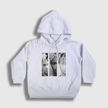 Presmono Unisex Çocuk Three Xxxtentacion Kapüşonlu Sweatshirt Beyaz