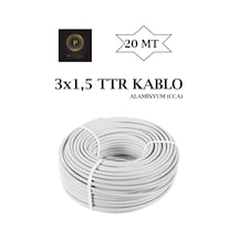 3x1,5 Çok Telli Ttr Kablo 20 Metre Cca