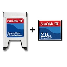Sandisk 2 Gb Compact Flash Kart + Pcmcıa Adaptör Cnc Torna Uyumlu