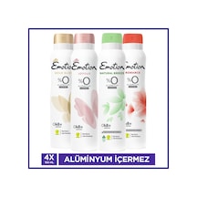Emotion Kadın Vegan Deodorant 4x150 Ml Romance,breeze, Gold Bliss & Joyous Hızlı Kurur, Leke Bırakmaz