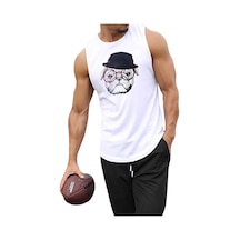 Bluu Curiouscool Kolsuz Sporcu T-shirt Tank Top Spor Atlet