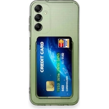 Samsung Galaxy M15 Kılıf Kart Şeffaf Silikon - Şeffaf Çok Renkli