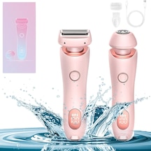 Generisch Smoothshave Tıraş Makinesi,kadınlar İçin Velvix Tıraş Makinesi Kasık Saçları Velvix, 2'si 1 Arada Çift Kafalı Tıraş Makinesi,ıpx7 Birden Fazla Vücut Parçası İçin Suya Dayanıklı Islak Ve Kuru