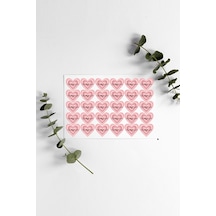 Renkli Kalpli Thank You Teşekkür Stickers Çıkartma Pytkstk071