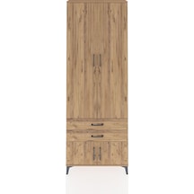 Arges Dolap 4 Raflı 2 Çekmeceli 4 Kapaklı 88x30x243 Çam-çam Çam
