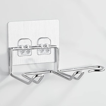 Gümüş 1 Adet Saç Kurutma Makinesi Tutucu, Duvara Monte Saç Kurutma Makinesi Tut Tip, Kurutma Makinesi Banyo-Bornoz Askısı 56406550 Gümüş