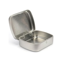 Gümüş Hayatta Kalma Kiti Küçük Boş Metal Gümüş Siyah Çevirme Saklama Kutusu Kasa Anahtar Şeker