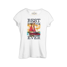 Best Sailing Crew On The Boat Beyaz Kadın Tshirt 001