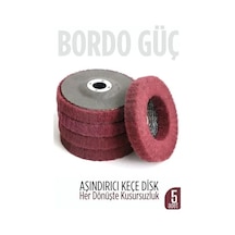 11 Cm Endüstriyel Aşındırıcı Keçe Disk 22 Mm İç Çaplı Zımpara Fırçası 5 Adet 722479