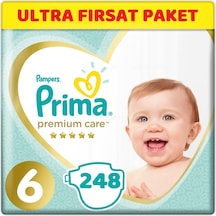 Prima Premium Care Bebek Bezi Beden:6 (13+) Extra Large 248 Adet