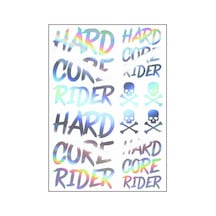 A4 Sticker 118 Tek Paket Çoklu Sticker Hard Core Siyah