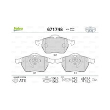Valeo 671748 Ön Fren Balatası Passat A4 1.8 1.8t 2.4 2.5 2.6 9500 1j0698151l