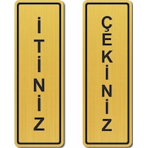 Itiniz Çekiniz Kapı Yönlendirme Levhası Takım 2 Adet 5 Cm X 15... (536232990)