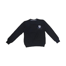 İrem Çocuk Giyim Erkek Çocuk /kız Çocuk Free Yazı Ördek Desenli Çift Taraf Baskılı Siyah Renk Sweatshirt Siyah