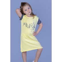 Toontoy Kız Çocuk Pul Payet Elbise Sarı