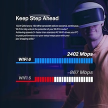 Archer Tx55e, Ax3000 Mbps, İki Anten, Özel Soğutucu, 1024-qam, Ultra Düşük Gecikme, Intel Wi-fi 6 Yonga Seti, Windows 10/11'i Destekler, İkisi Bir Arada Wi-fi 6&bluetooth 5.3 Pcıe Ağ Kart