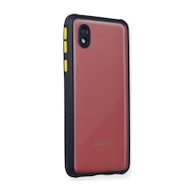 Samsung Galaxy Uyumlu , A01 Core Kılıf Miami Şeffaf Silikon - Lacivert