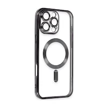 Gld-spt- Newface Apple Uyumlu iPhone 16 Pro Max Kılıf Kross Magneticsafe Kapak - Siyah