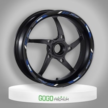 Reflektör Mavi Baskı Yamaha R25 Uyumlu 1 Set Jant Şeridi Çok Renkli