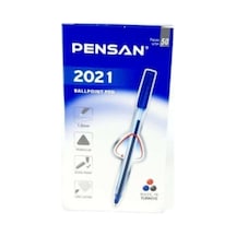 Tükenmez Kalem 1.0 Mm Üçgen Gövdeli Şeffaf Mavi 50 Li Paket 2021 Tek Ebat Mavi