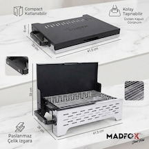 Madfox Steelfold Paslanmaz Çelik Katlanabilir Mangal Siyah