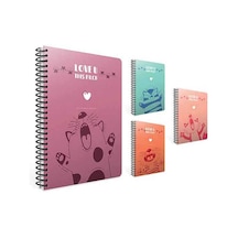 Gıpta A4 80 Yaprak Kareli Love U Spiralli Pp Kapak Defter 7221000 Standart
