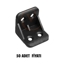 Pls. L Köşe Bağlantı Siyah 50 Adet