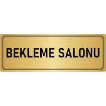 Metal Yönlendirme Levhası, Departman Kapı İsimliği Bekleme Salonu 10x20 cm Altın Renk
