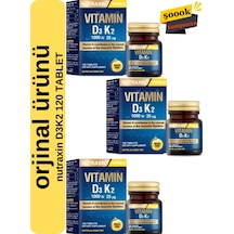 D3k2 120 Tablet 3'lü - 1000 Iu D3 Vitamini, 25 Mcg K2 Vitamini