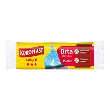 Koroplast Orta Boy Çöp Torbası 15'li - 8 Adet Tarı