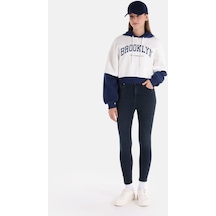 Colins 760 Diana Süper Slim Fit Yüksek Bel Dar Paça Koyu Mavi Kadın Pantolon Cl1066387 Mavi