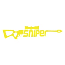 Sniper Sticker 17x17 Cm Sarı