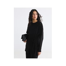 LC Waikiki Alıta Cıty Farkıyla Lcw Modest Siyah Triko Düz Loose & Bol Kadın Tunik Siyah - 931123284 Siyah