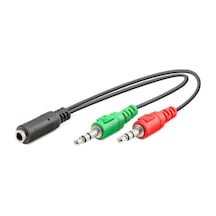 3.5 Mm Jack Çoklayıcı Kulaklık Ses Mikrofon Ayırıcı Dönüştürücü Kablo 1 Adet