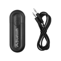 Hjx-001 Araba Usb Bluetooth 5 Adaptörü Ses Müzik Alıcı 3.5mm Aux Araç Kiti Kablolu Hoparlörü, Kulaklıığı Tel