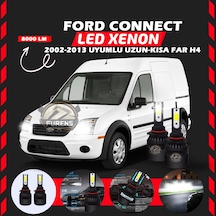 Ford Connect 2002-2013 Uzun - Kısa Far Uyumlu Şimşek Etkili Led Xenon Light Series H4