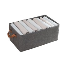 Dolap İçi Kumaş Kıyafet Düzenleyici Kutu 47x28x19.5 Cm - Katlanabilir Gardırop Raf İçi Düz Giysi Düzenleme Diğer