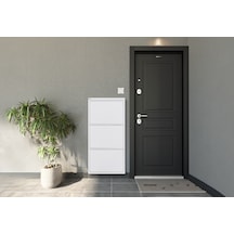 Arpelia Metal Ayakkabılık 3 Lü Beyaz