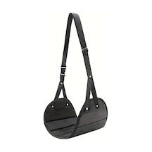 Dashanshop Siyah Uçak Ayak Dayama Yastığı, Seyahat Hamak, Ofis Pedalı, Yorgunluk Giderici Siyah 1 Parça