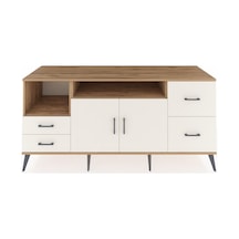 Kronos Konsol 3 Raflı 4 Çekmeceli 2 Kapaklı 176x59x83 Çam-aytaşı/aytaşı Aytaşı/aytaşı