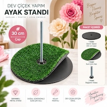 Dev Metal Çiçek Standı, 30 Cm - Tekli, Eva, Krapon Kağıt Çiçek Sunum Ayağı